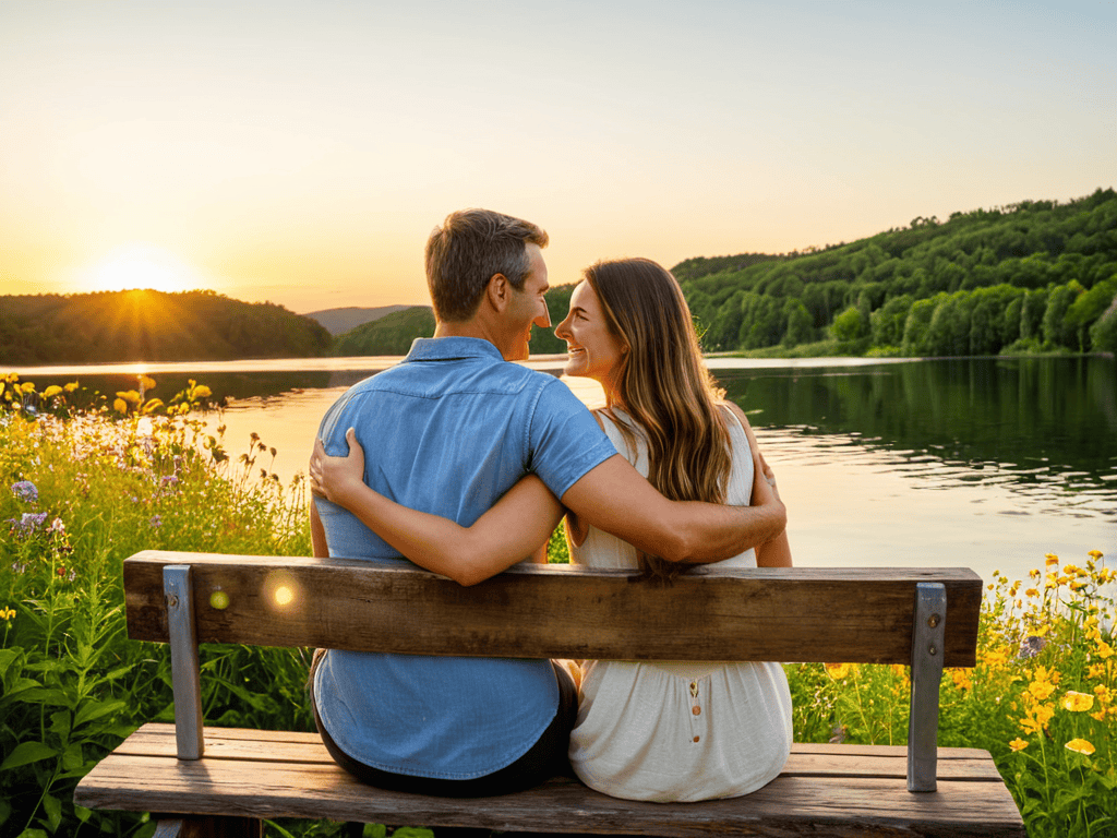 Couple embodying relationship goals together outdoors