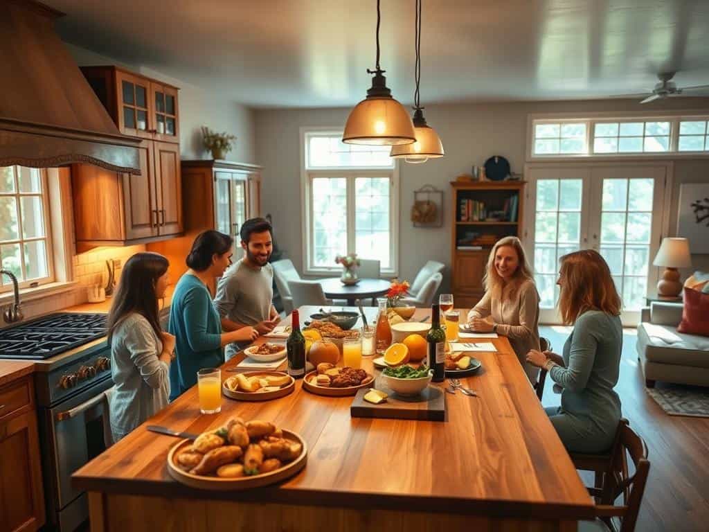 Cozy kitchens for gathering and party planning