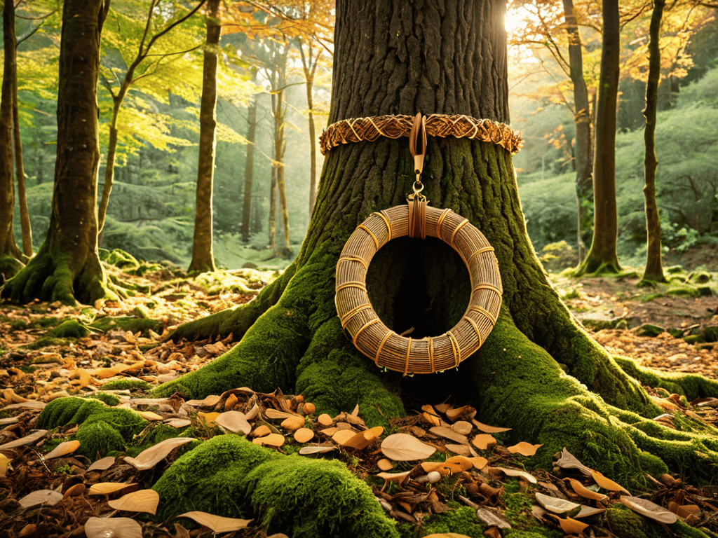 Ditch the Skirt: How to Build a Modern Wood Christmas Tree Collar 4 Weaving magic around trees