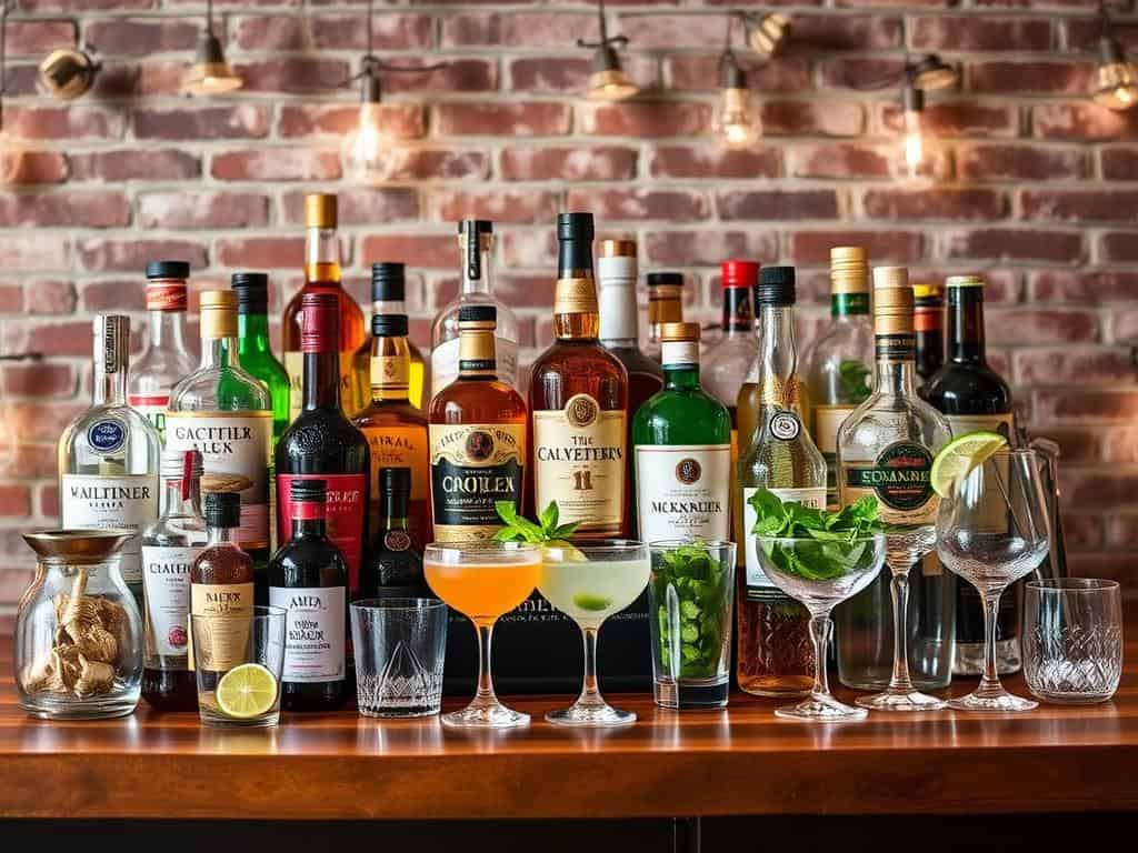 DIY cocktail station setup